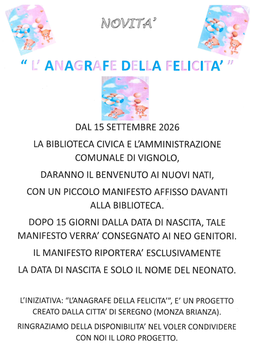 L'anagrafe della felicità